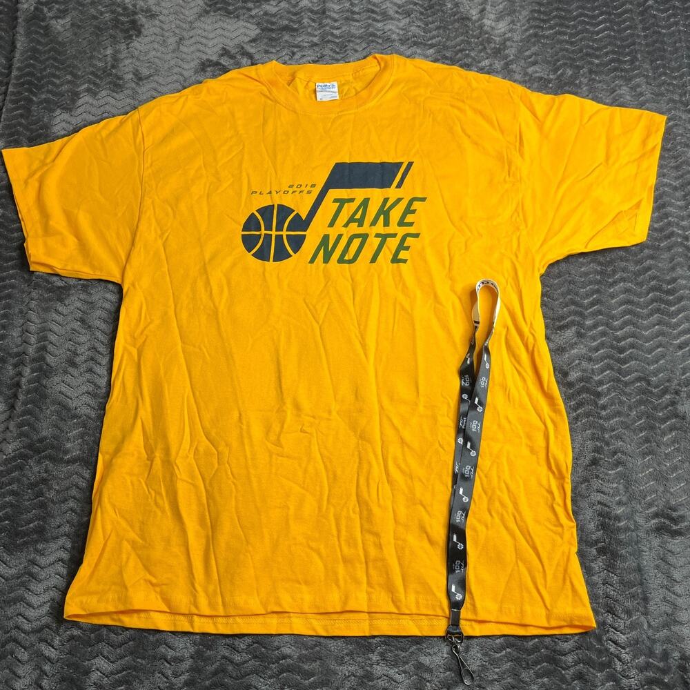 Utah Jazz Take Note 2018 Playoffs Shirt Size X-Large